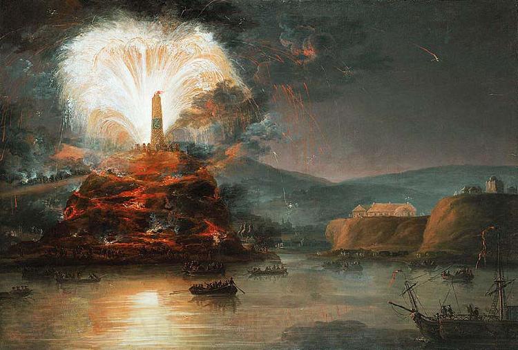 Jan Bogumil Plersch Fireworks in honor of Catherine II in 1787.